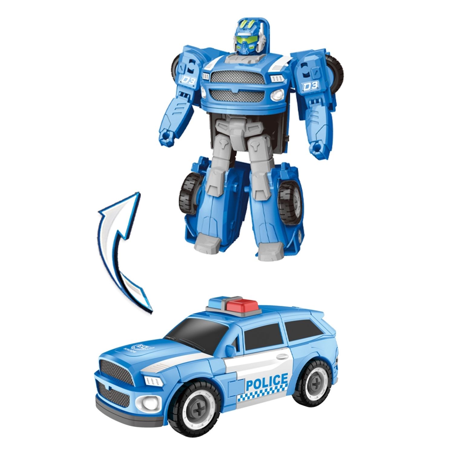 Megaformers Guardian Robô Polícia Azul