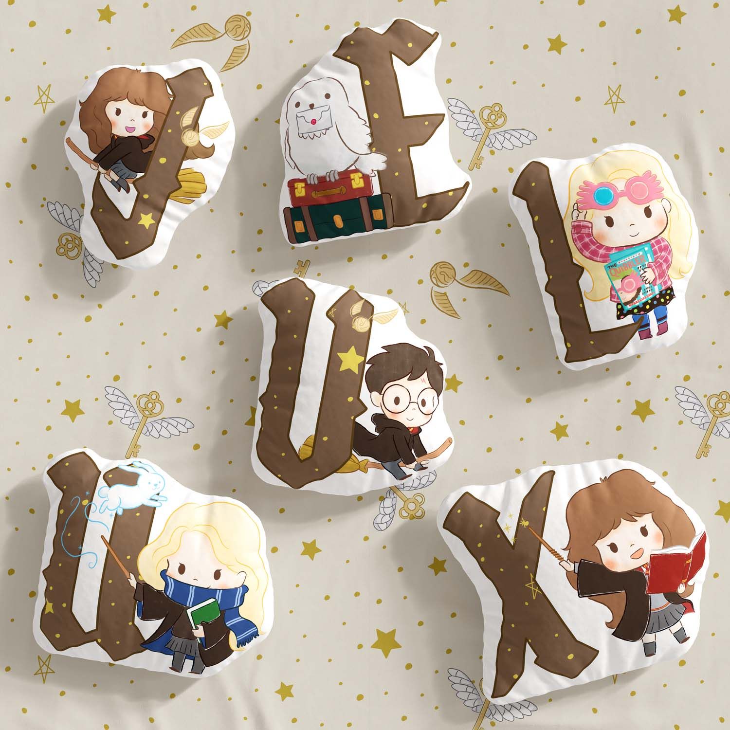 Almofadas Harry Potter Letras de A a Z