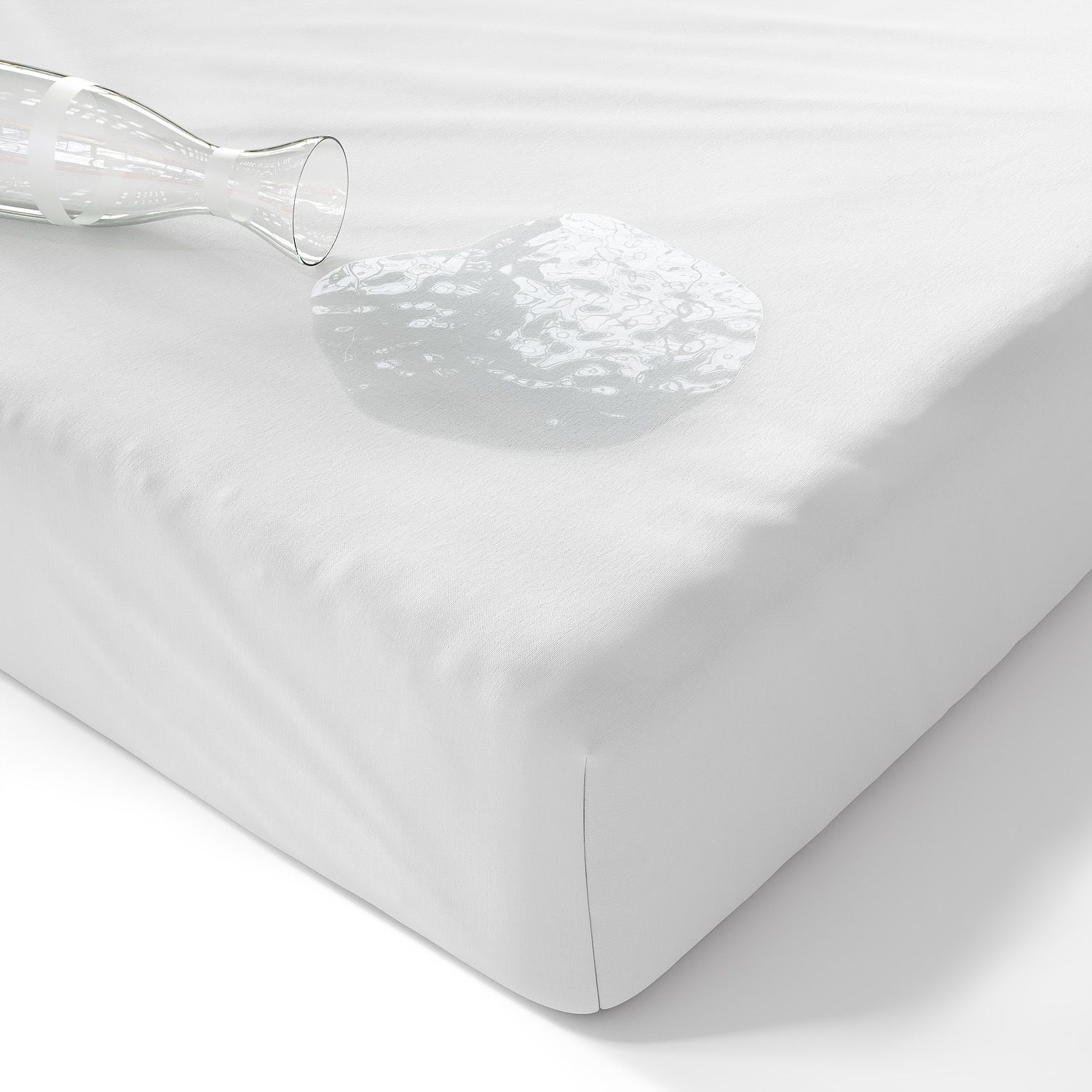 Lençol de Baixo Impermeável Infantil Solteiro Branco