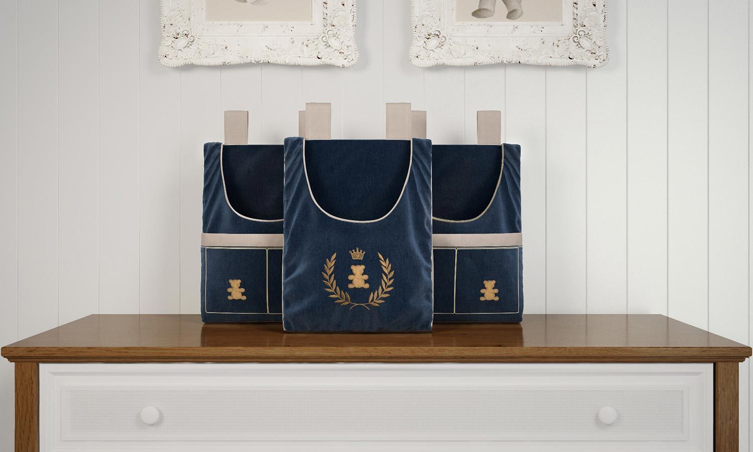 Porta Fraldas Varão Realeza Marinho Premium