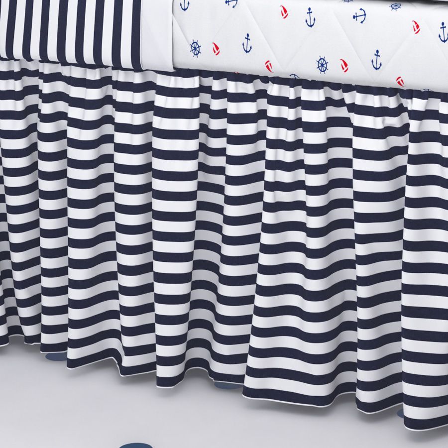 Saia de Berço Listrado Azul Marinho