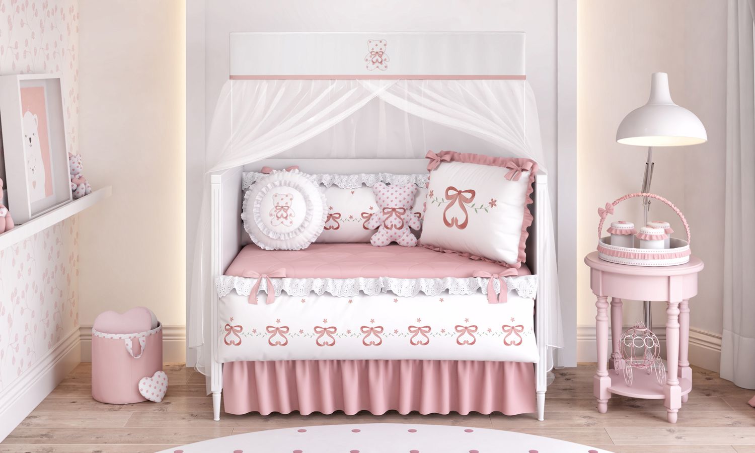 Kit Berço Sophia Rosé