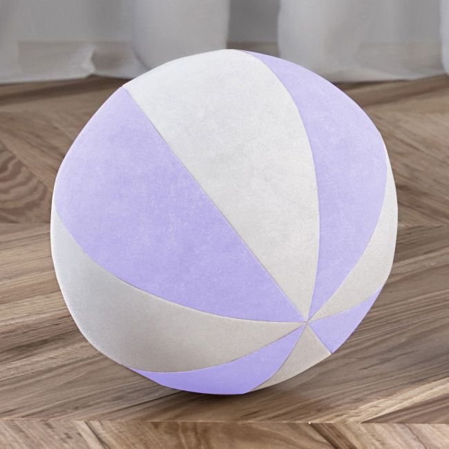 Bola de Plush Branco/Lilás 22cm