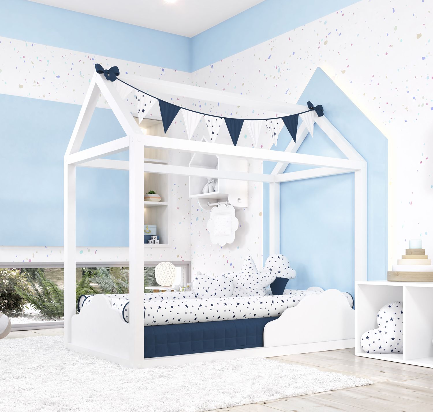 Kit Montessoriano Estrelinhas Azul Marinho