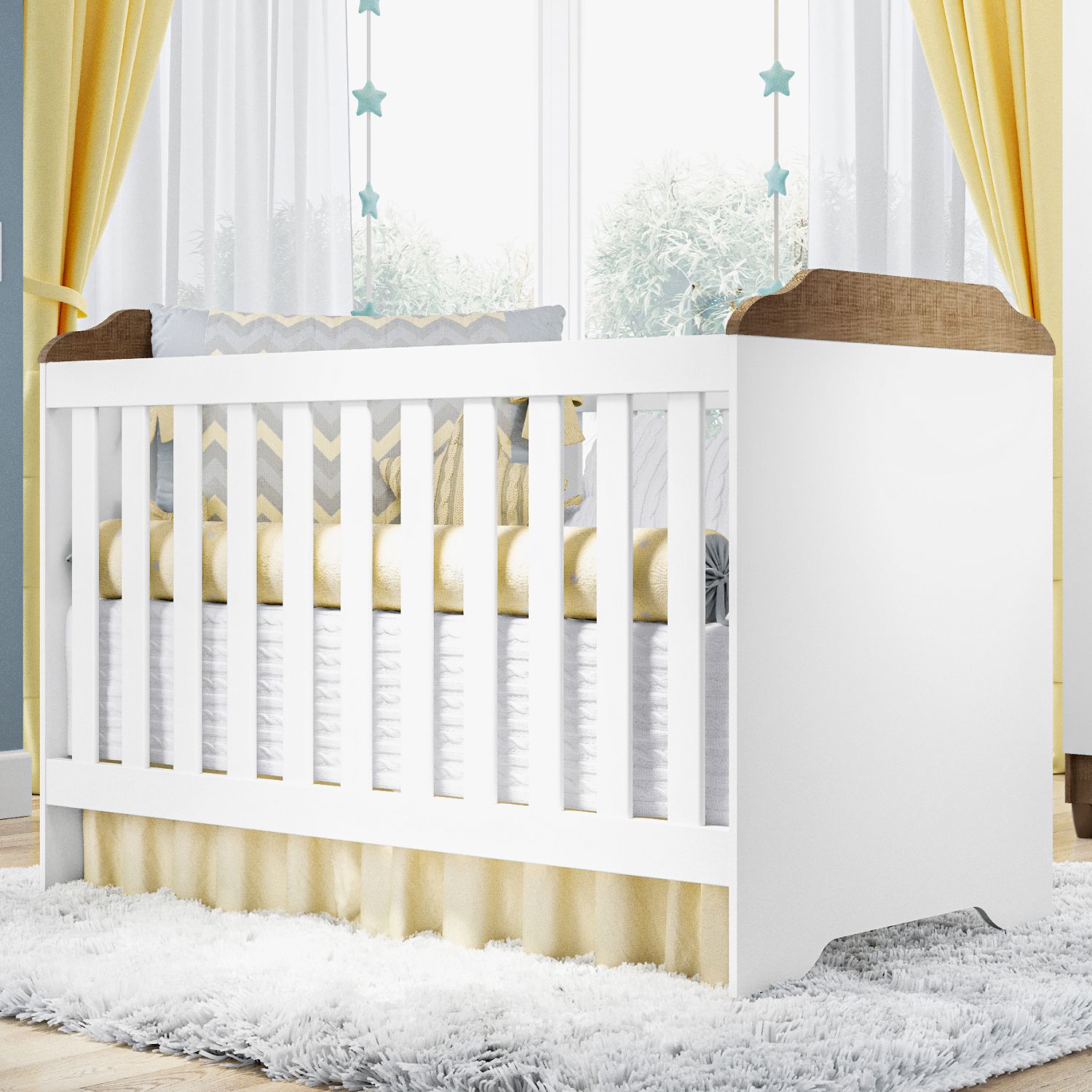 Berço Americano Branco Mel