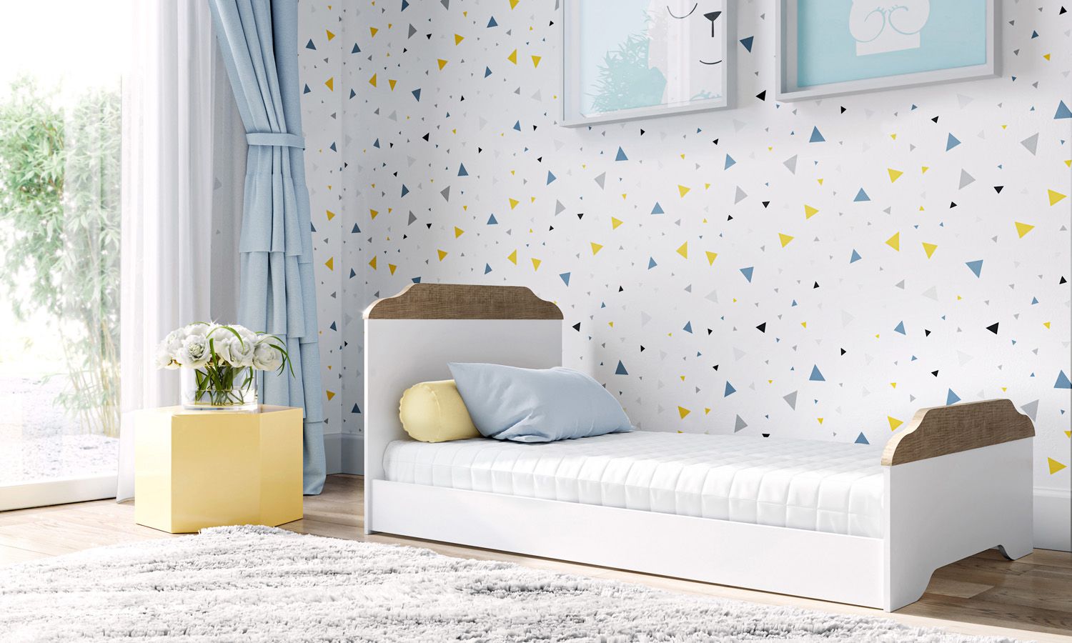 Berço Americano Branco Mel