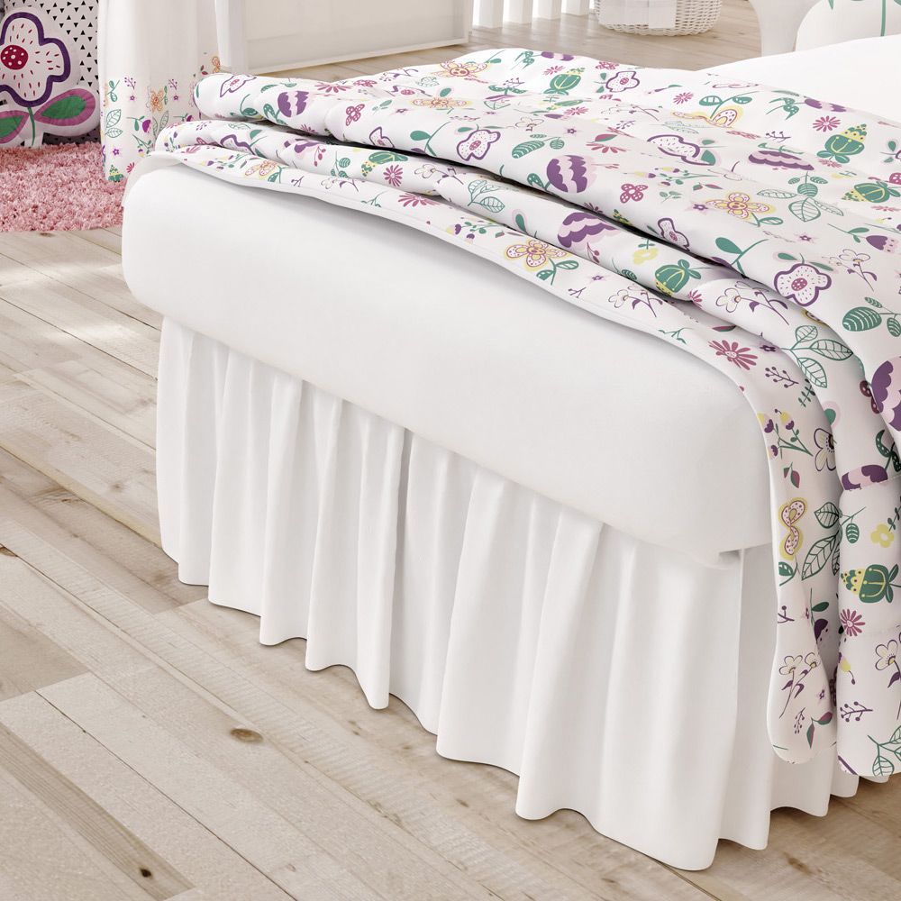 Saia de Cama Infantil Floral Moderna