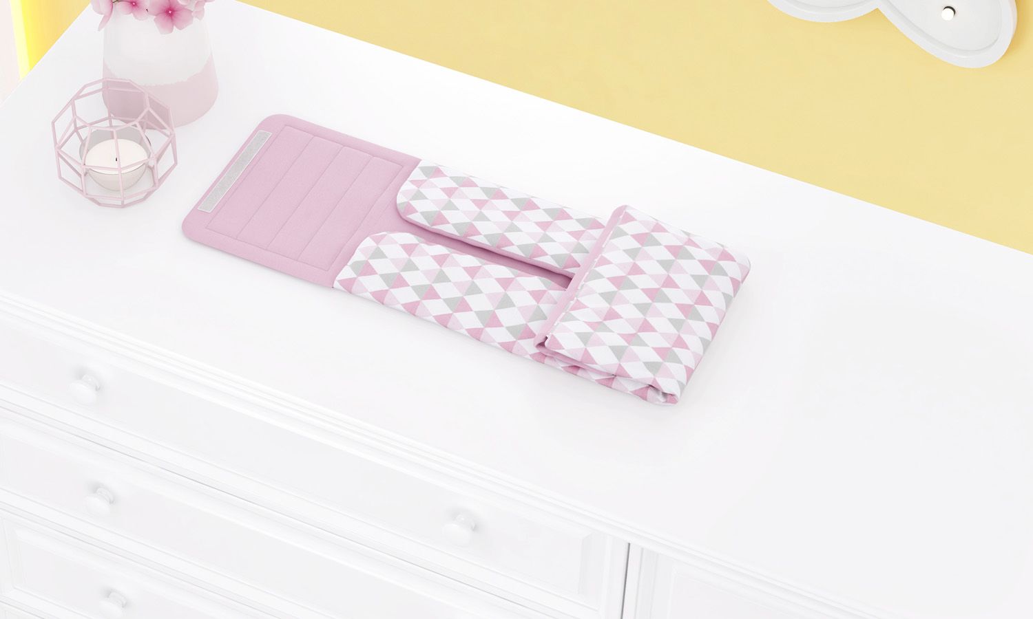 Trocador de Fraldas Portátil Estampa Triângulo 85x40cm