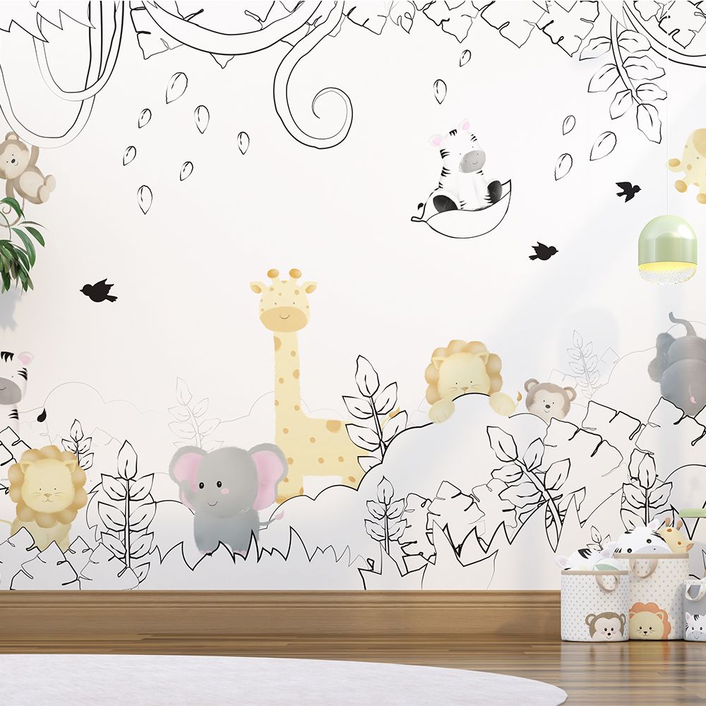 Papel de Parede Amiguinhos Safári 4m