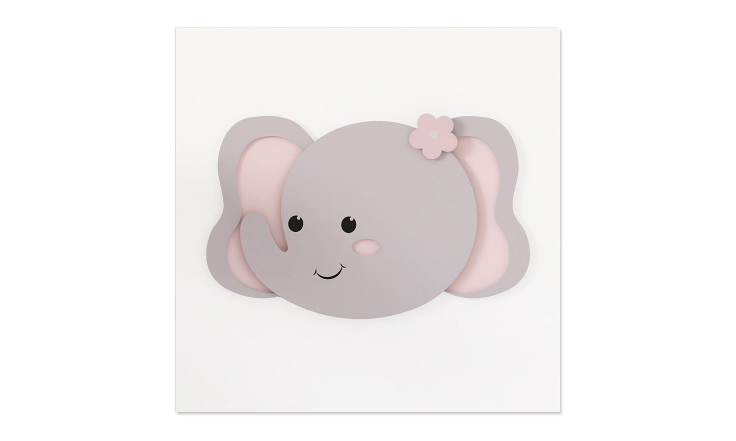 Quadro MDF Amiguinha Elefante 25cm