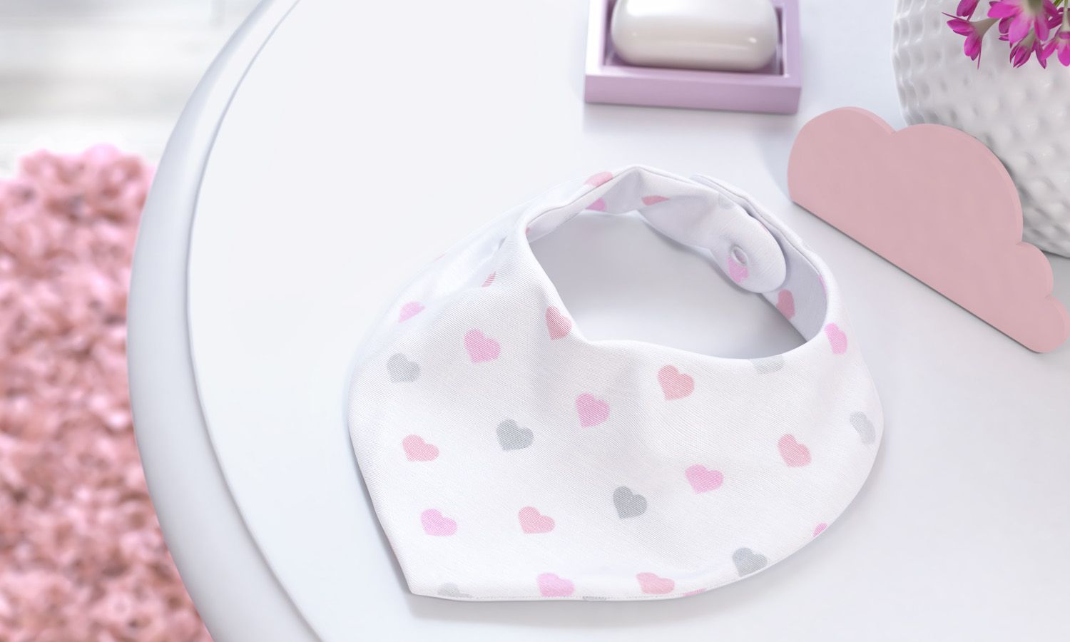 Babador Bandana Corações